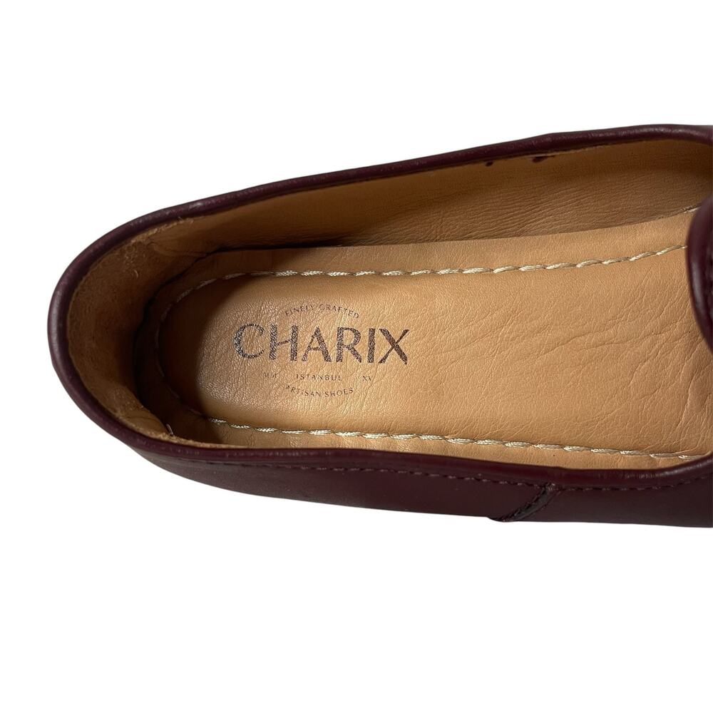 Charix Handmade Leather Bordeaux Slip on Unisex EU 41.5 comfort and style - Picture 6 of 7